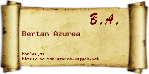 Bertan Azurea névjegykártya
